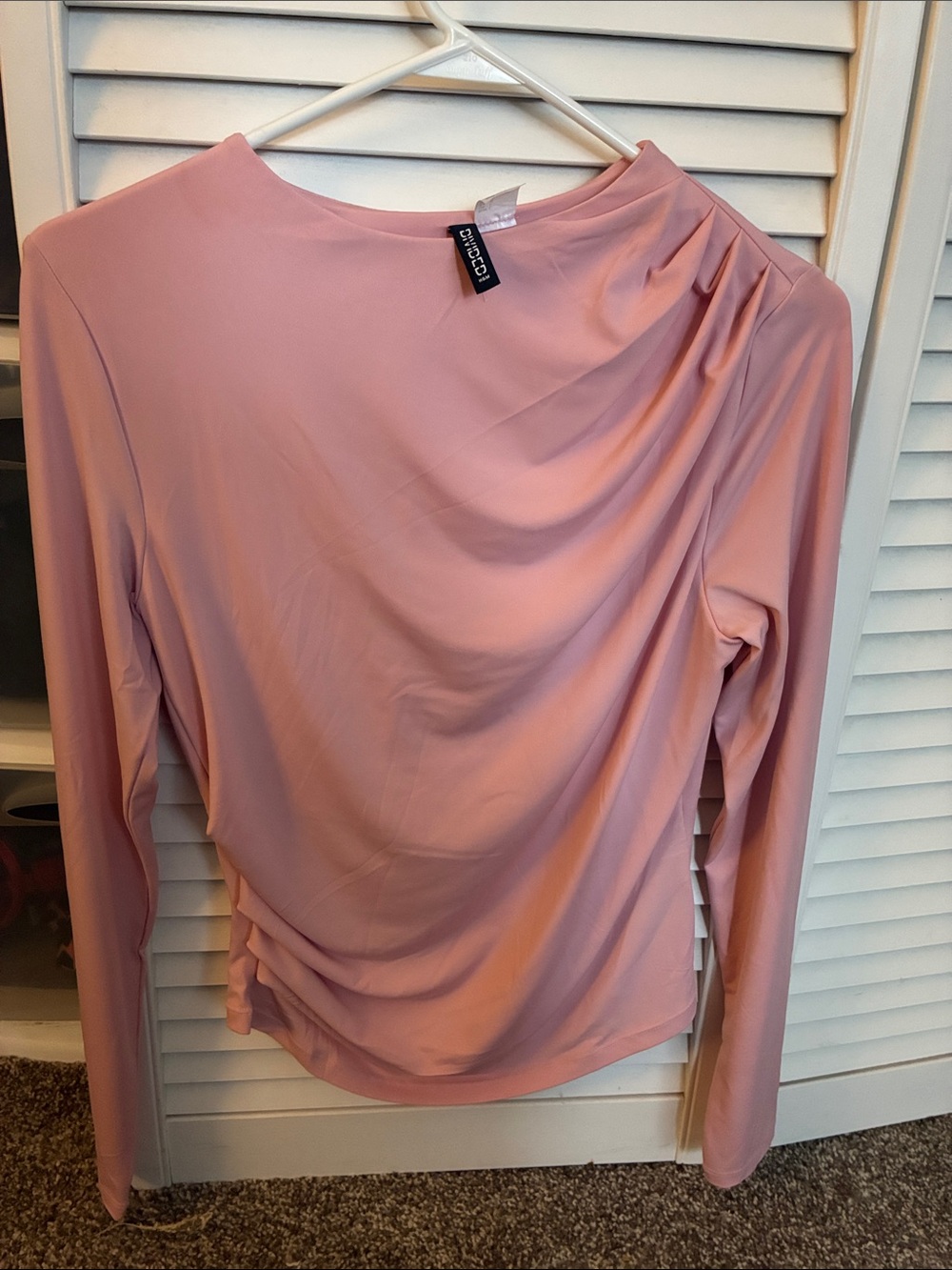 Divided Dusty Pink Long-Sleeve Draped Tee